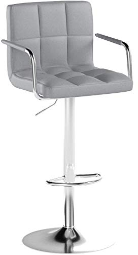 Songmics 2 x Barhocker mit Armlehnen Lehne grau - 5