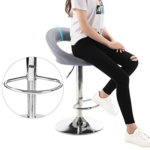 Songmics 2er-set Barhocker mit Armlehnen Höhenverstellbar Kunstleder - 3