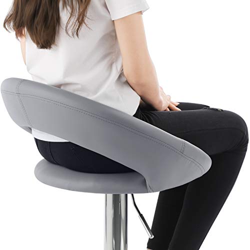 Songmics 2er-set Barhocker mit Armlehnen Höhenverstellbar Kunstleder - 5