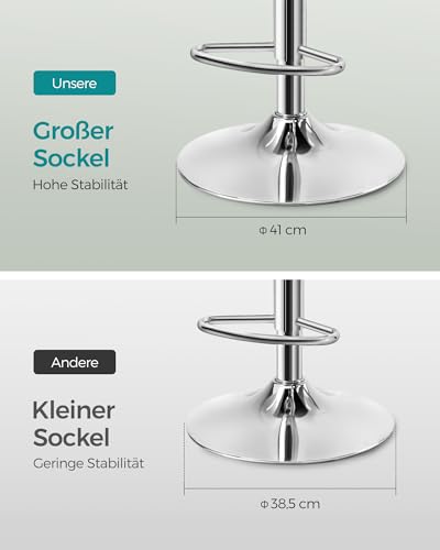 Songmics 2er-Set Barhocker Weiß - 5