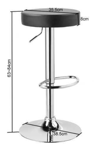 Kronenburg 2 x Barhocker „Classic“ Braun – Farbwahl vier Farben - 3