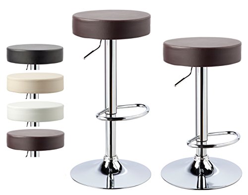 Kronenburg 2 x Barhocker „Classic“ Braun – Farbwahl vier Farben - 2