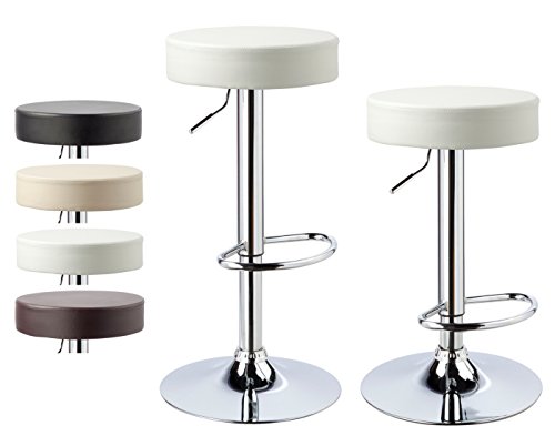 Kronenburg 2 x Barhocker Classic Weiß – Farbwahl vier Farben - 2