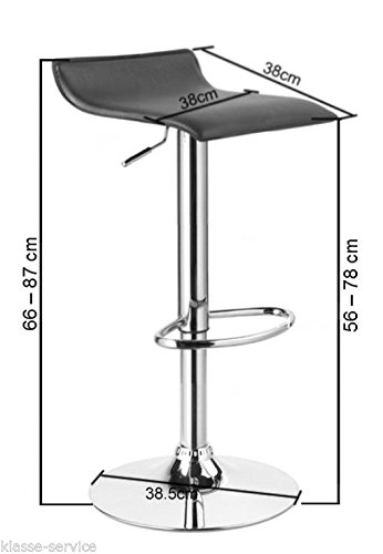 Kronenburg 2 x Barhocker „Classic Flat“ Weiß – Farbwahl aus fünf Farben - 2