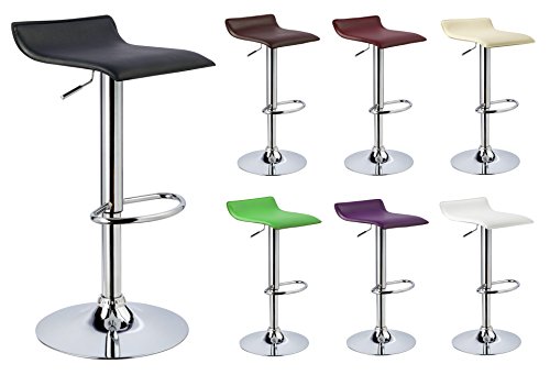 Kronenburg 2 x Barhocker „Classic Flat“ Schwarz – Farbwahl aus fünf Farben - 3