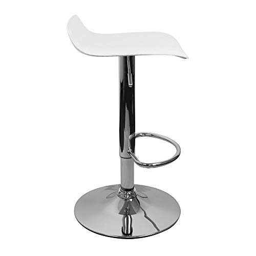 FineBuy Barhocker TOKYO Weiß höhenverstellbar drehbar - 2