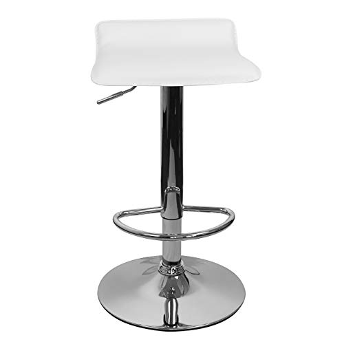 FineBuy Barhocker TOKYO Weiß höhenverstellbar drehbar - 4