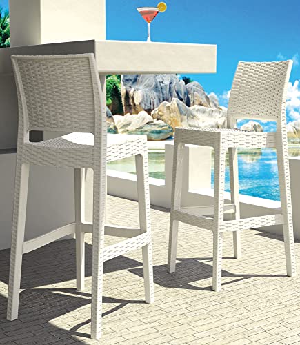 CLP Outdoor Barhocker JAMAICA Rattan Weiß - 2