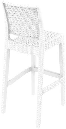 CLP Outdoor Barhocker JAMAICA Rattan Weiß - 7