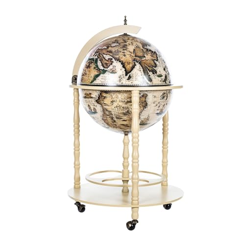 Riesiger Barwagen 45001 mit massiven Eukalyptusholz Säulen in Elfenbeinweiss - 2