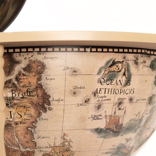 Riesiger Barwagen 45001 mit massiven Eukalyptusholz Säulen in Elfenbeinweiss - 7