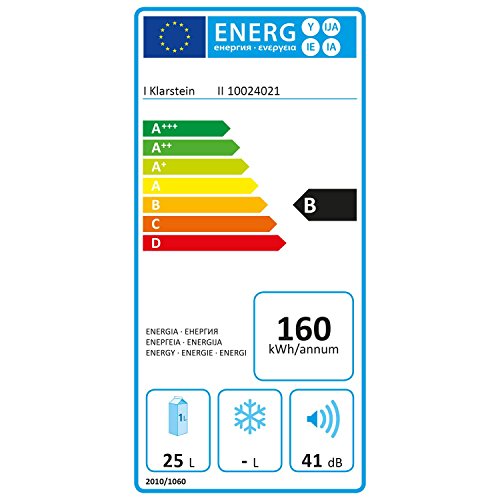 Klarstein Reserva Piccola Weinkühlschrank Getränkekühlschrank (25 Liter, 8 Flaschen, LED-Display, verspiegelte Glastür) schwarz - 2