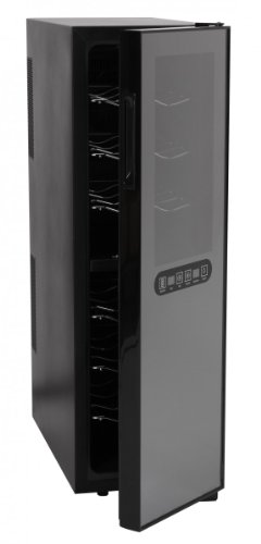 Amstyle Weinkühlschrank SlimLine 2 Temperaturzonen Klima-Zonen Schwarz 45 Liter 16 Flachen Getränkekühlschrank 8-18°C Weinkühler Weinklimaschrank Glastür Freistehend Rot & Weißwein Höhe 95cm (EEK: B+) - 2