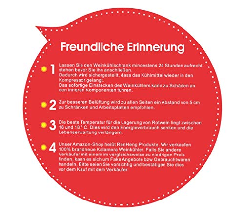 Kalamera KRC-33DZF Design Weinkühlschrank für bis zu 33 Flaschen (bis zu 310 mm Höhe),zwei Temperaturzonen ,5-18°C,(100 Liter, LED Bedienoberfläche, 2 Kühlzonen, Edelstahl)[Energieklasse B] - 7