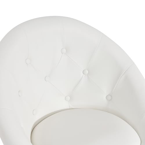 Sessel WEISS höhenverstellbar Kunstleder Clubsessel Coctailsessel Loungesessel - 5