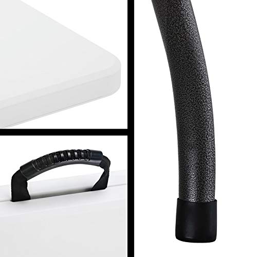 Tisch klappbar Kunststoff weiß 76×182 cm Partytisch Buffettisch Klapptisch - 6