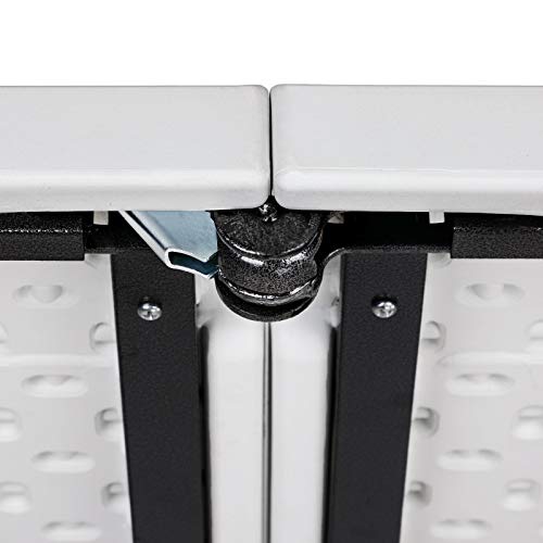 Tisch klappbar Kunststoff weiß 76×182 cm Partytisch Buffettisch Klapptisch - 9