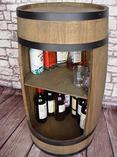 Stilvolle Minibar Fassbar HOLZ Exklusive Fass Bar mit Regal /81cm - 4