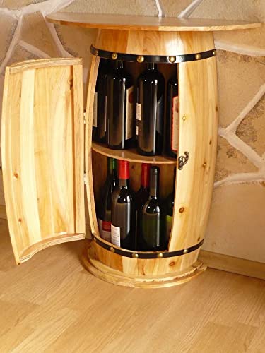 DanDiBo Wandtisch Tisch Weinfass 0373 Schrank Weinregal Fass aus Holz - 3