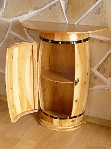 DanDiBo Wandtisch Tisch Weinfass 0373 Schrank Weinregal Fass aus Holz - 4