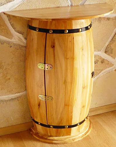 DanDiBo Wandtisch Tisch Weinfass 0373 Schrank Weinregal Fass aus Holz - 5