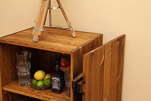 Barschrank Vintage shabby chic Landhaus Massivholz nussbaum - 3