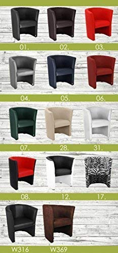 TOP Sessel Clubsessel Loungesessel Cocktailsessel Kunstleder Schwarz W042 01 - 3