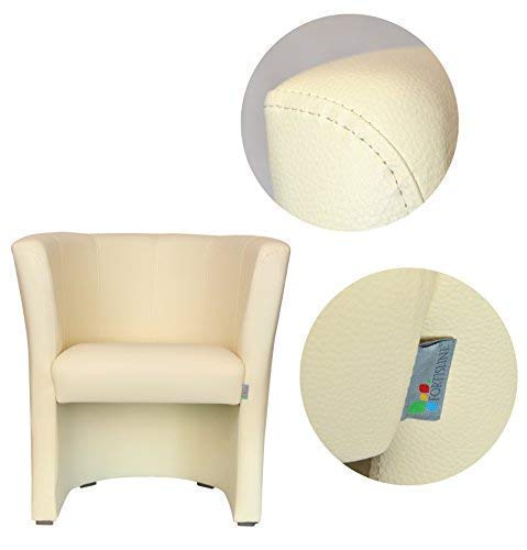 TOP Sessel Clubsessel Loungesessel Cocktailsessel Kunstleder Schwarz W042 01 - 8