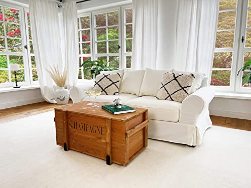 Uncle Joe´s Truhe Couchtisch Holzkiste Champagne – vintage – shabby chic - 5