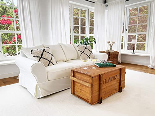 Uncle Joe´s Truhe Couchtisch Holzkiste Champagne – vintage – shabby chic - 6