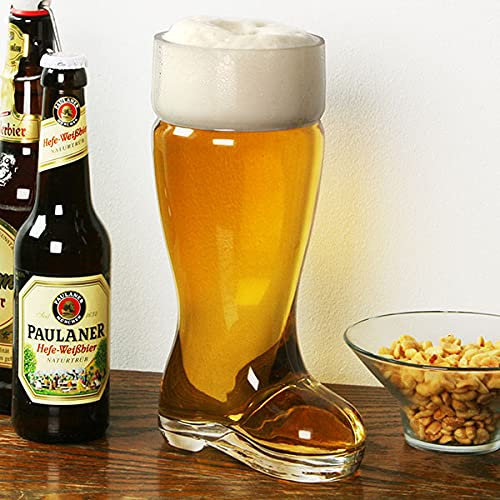 Glas Bier-Boot 2 Pint – 24.5cm – 1 Liter – Bierstiefel – Bier Glas - 4