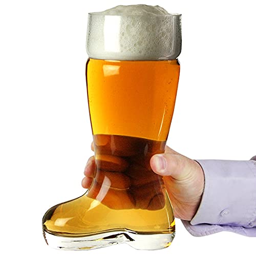 Glas Bier-Boot 2 Pint – 24.5cm – 1 Liter – Bierstiefel – Bier Glas - 5