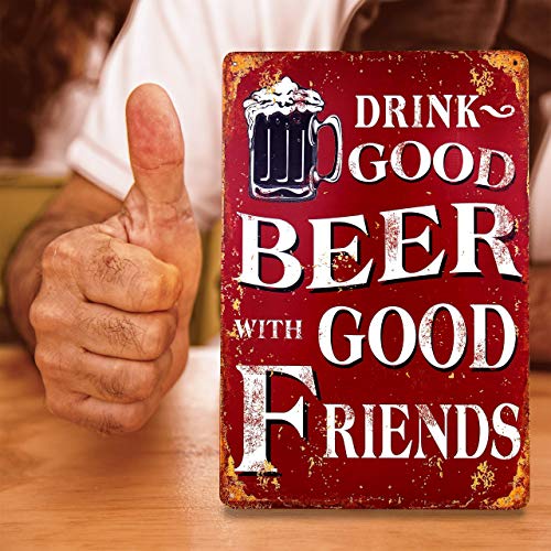 Blechschild Bier Retro-Schild Vintage Magnet-Metallschild - 4