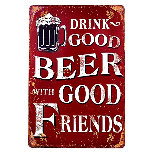 Blechschild Bier Retro-Schild Vintage Magnet-Metallschild - 8