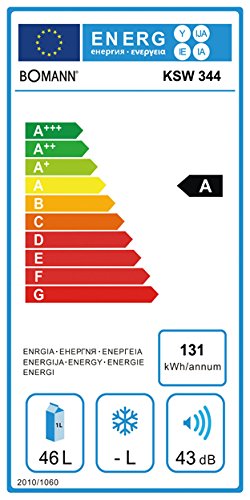 Bomann KSW 344 Weinkühlschrank Freistehend / A / 131 kWh/Jahr / 52.0 cm / 16 Flaschen / elektronische Temperatursteuerung und -einstellung / schwarz - 2