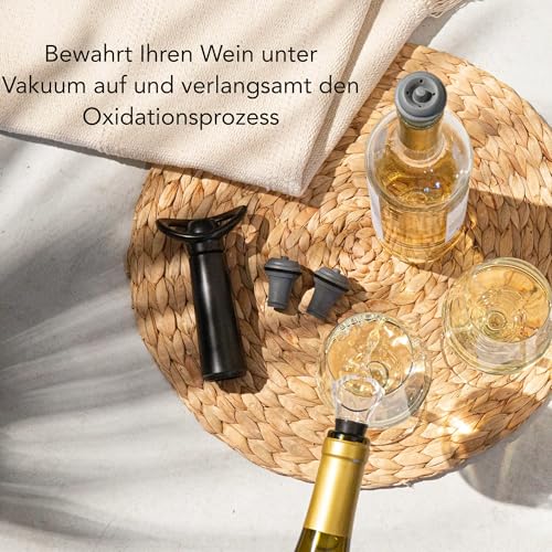 Vacu Vin 09874606 Weinpumpe Concerto mit 4 Stopfen - 4