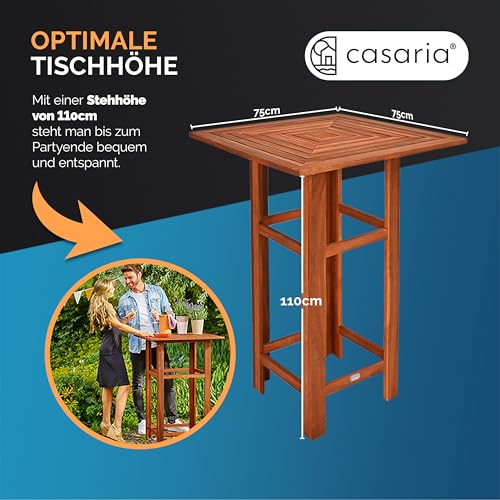 Deuba Stehtisch aus Akazienholz Bistrotisch Bartisch Party - 5