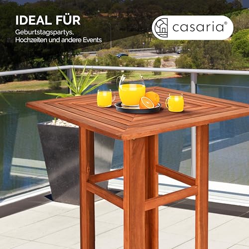 Deuba Stehtisch aus Akazienholz Bistrotisch Bartisch Party - 8