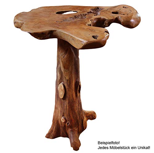 LioLiving, Bartisch Wurzel aus massivem Teak-Wurzelholz - 4
