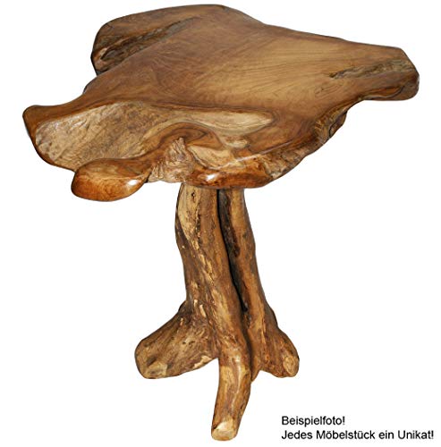 LioLiving, Bartisch Wurzel aus massivem Teak-Wurzelholz - 5