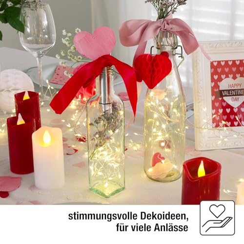 3er-Set LED-Flaschenlichterkette mit Metall-Korken - 6