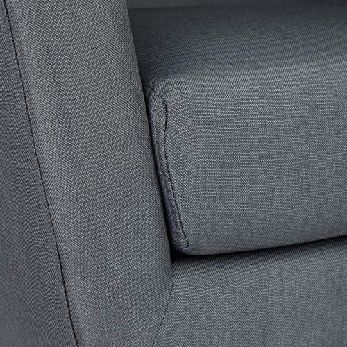 Relaxdays Cocktailsessel Retro, skandinavisches Design, Stoffbezug, Clubsessel - 9