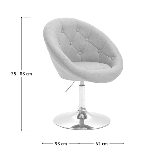 SVITA Havanna Cocktailsessel Retro Drehsessel Clubsessel Stoff Barhocker Grün - 3