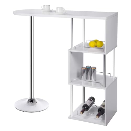 WOLTU Bartisch BT22ws Stehtisch Bistrotisch Bartheke Tresentisch - 4