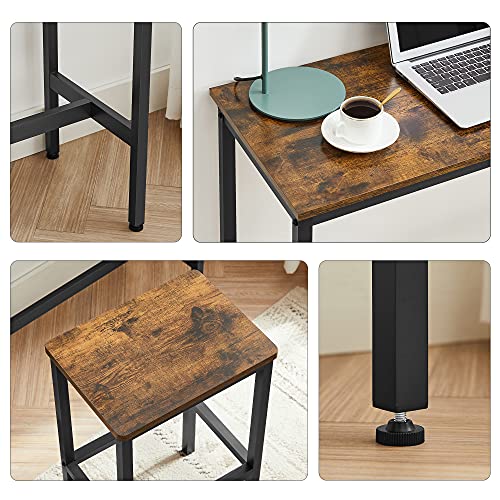 VASAGLE Bartisch mit Barhocker Set, Essgruppe, Stehtisch - 8