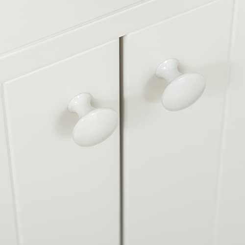 HOMCOM Weinschrank, Weinregal Aufbewahrungsschrank für 9 Flaschen Küchenschrank für Weinkeller Sideboard mit Kippsicherem Design Weiß 50 x 30 x 90 cm - 7