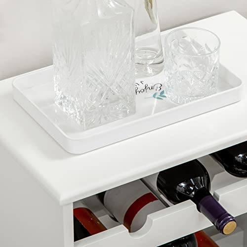 HOMCOM Weinschrank, Weinregal Aufbewahrungsschrank für 9 Flaschen Küchenschrank für Weinkeller Sideboard mit Kippsicherem Design Weiß 50 x 30 x 90 cm - 8