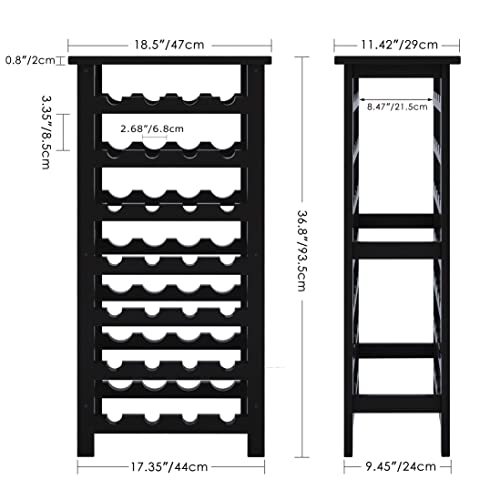 SMIBUY Weinregal aus Bambus, für 28 Flaschen - 2