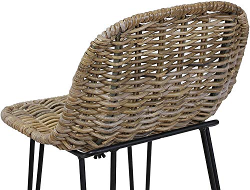 Dekoleidenschaft Rattan Barstuhl “Modern Life, Barhocker, Sitzhöhe 67 cm, Rattansessel - 4