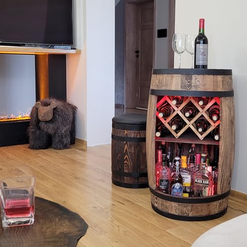 weeco Holzfass mit Weinhalter – Weinregal. Fassbar - 2